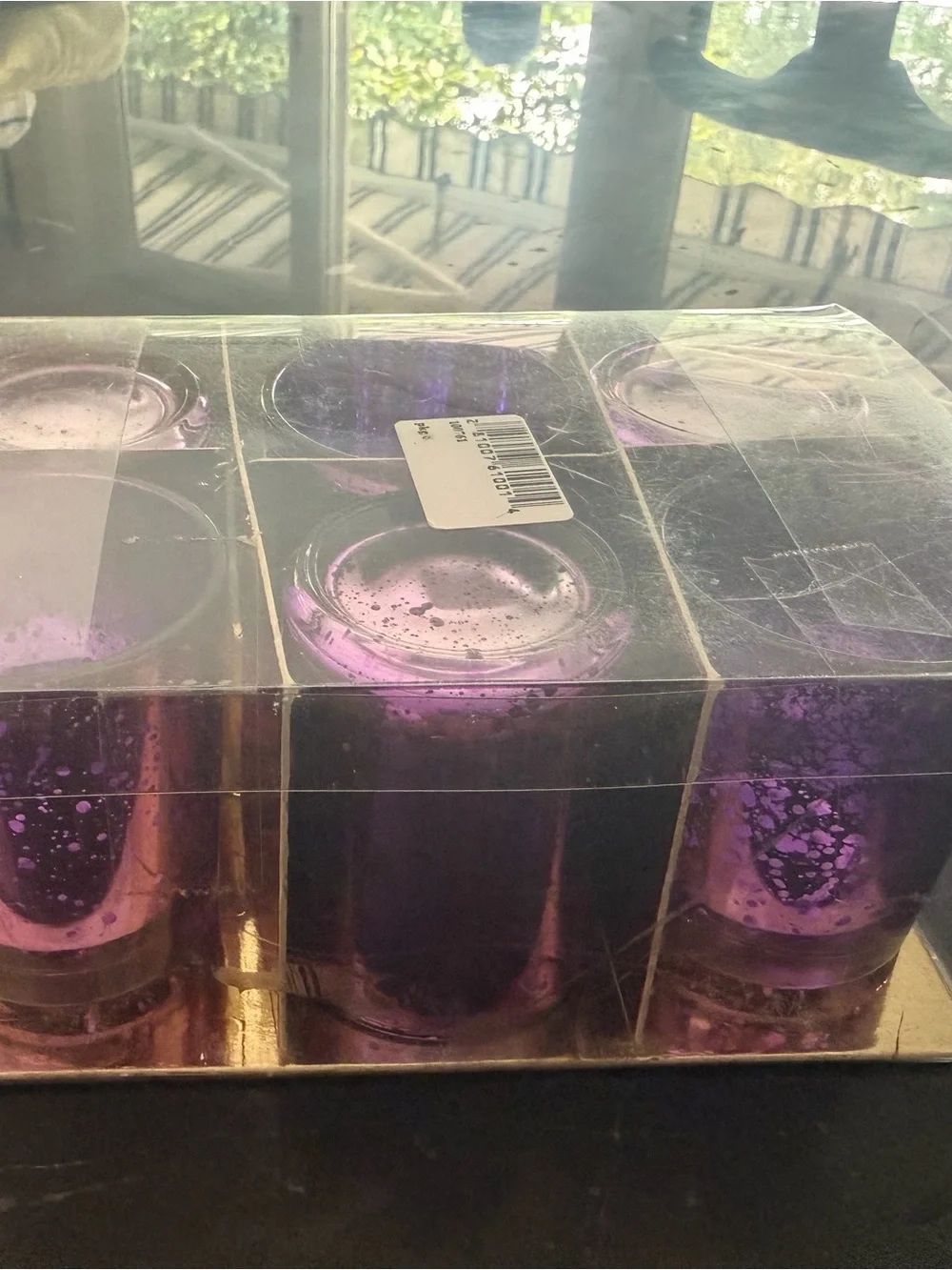 Purple Colored Candle Holders Set of 6 - Women Bath & Body